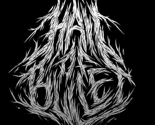 Metal Font Illustration Hail Of Bullet
